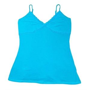 2000s blue lace tank